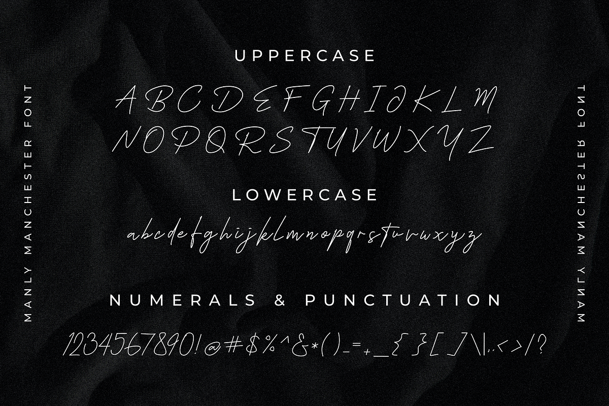 Manly Manchester - Font Script, a Script Font by MenkType Studio (Photo 5 of 5)