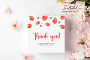 Strawberry Baby Shower Thank You Tag, an Invitation Template by Digital_Mind (Thumbnail 4 of 6)