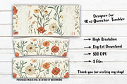Custom Name Floral 40oz Quencher, an Object Graphic by TumblerArtDS (Thumbnail 2 of 3)