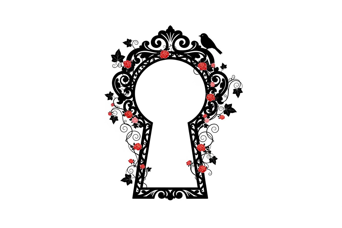 Floral Keyhole Frame SVG Bundle, an Illustration by Designs_River (Photo 7 of 31)