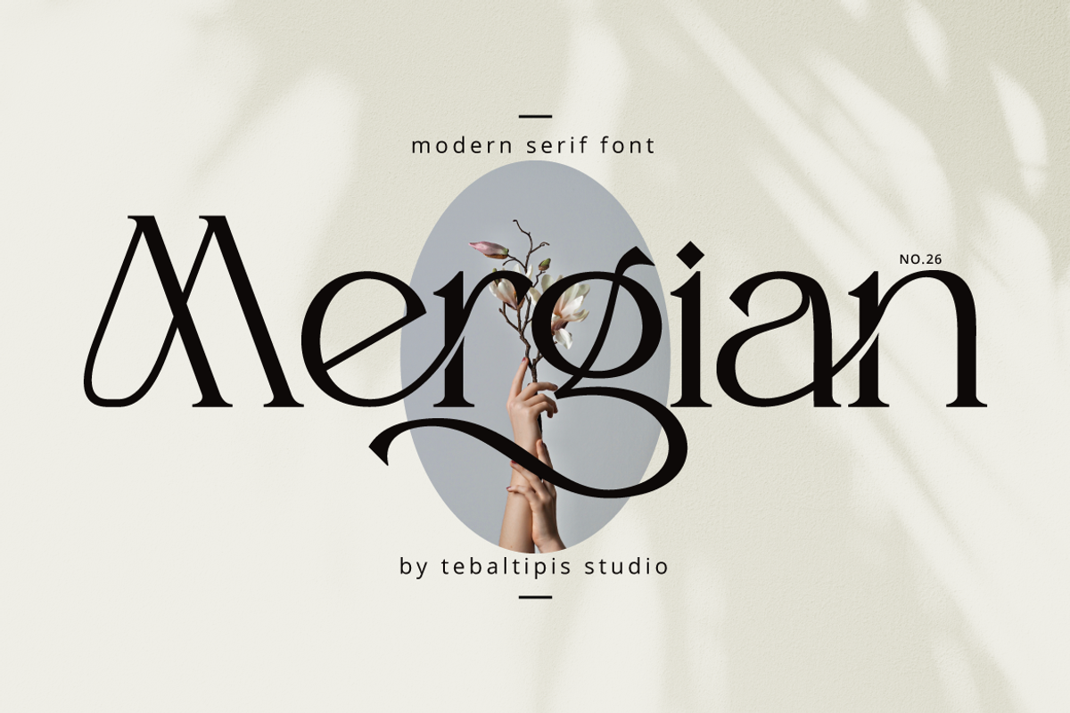 Mergian - Modern Serif, a Serif Font by tebaltipislab (Photo 1 of 21)