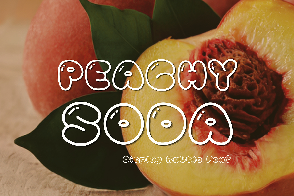 Bubble Display Font - Peachy Soda, a Handwritten Font by ZoloDesignHub (Photo 1 of 7)