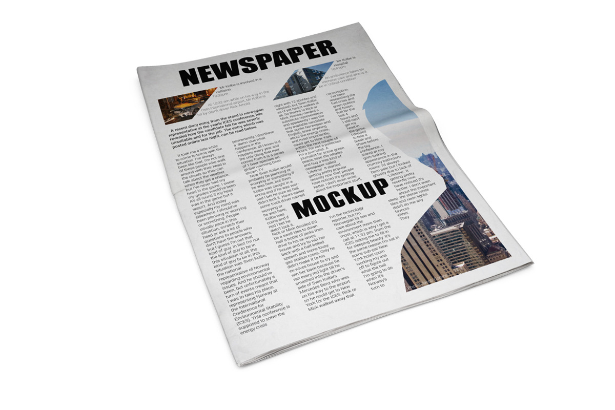 Newspaper Mockup, an Advertising Mockup by PixelMockup (Photo 4 of 17)