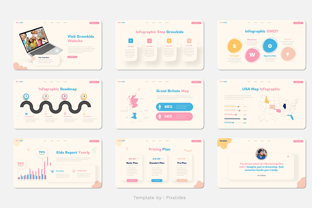 Kids and Baby Powerpoint, a Presentation Template by Pixslides (Photo 5 of 5)