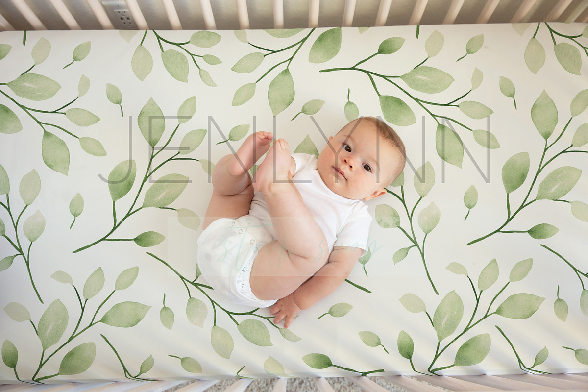 Crib Sheet with Baby Mockup #17, a Product Mockup by JENLYNN Stock Shop (Photo 2 of 5)
