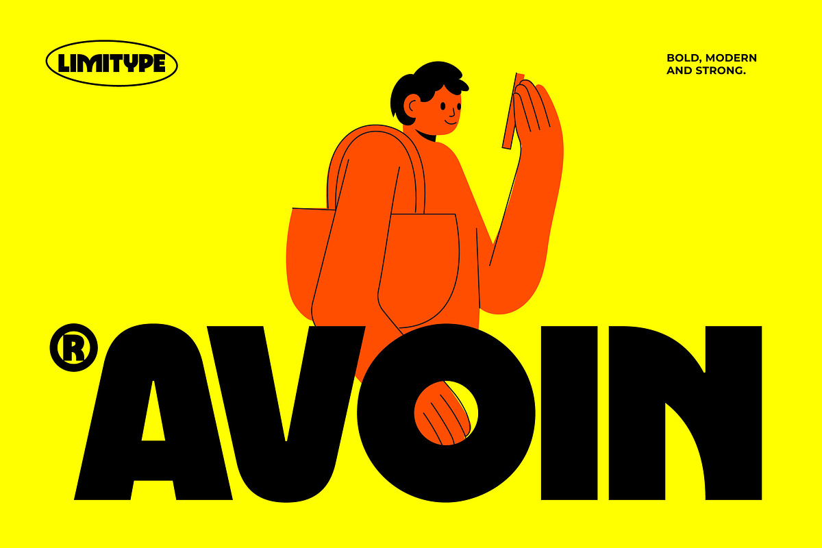 Avoin - Modern Bold Font, a Sans Serif Font by limitype (Photo 1 of 10)