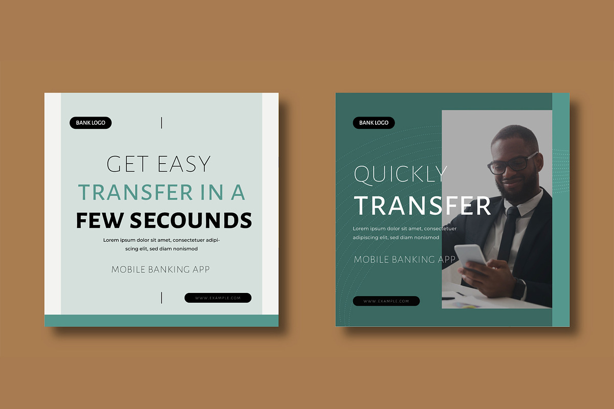 Banking Service Social Media Post, a Social Media Template by MightyDesign (Photo 3 of 8)