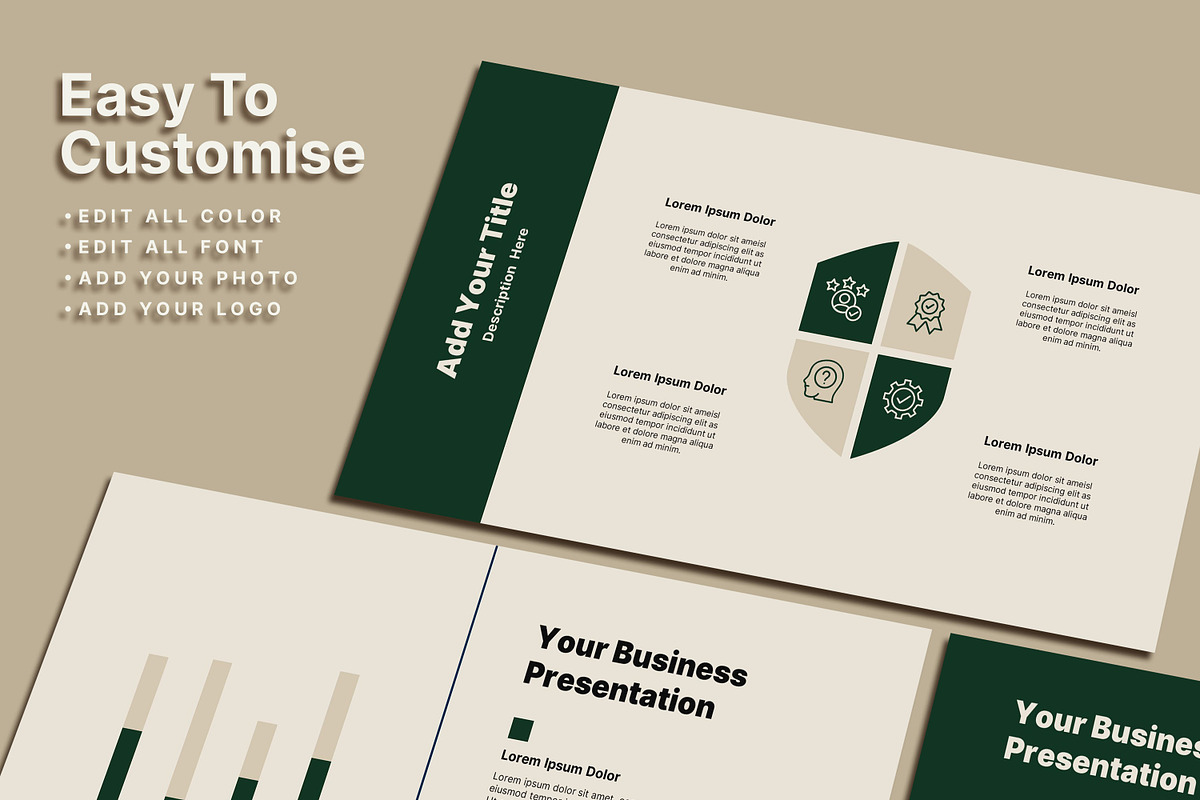 Green PowerPoint Template Business, a Presentation Template by SKY CREATION