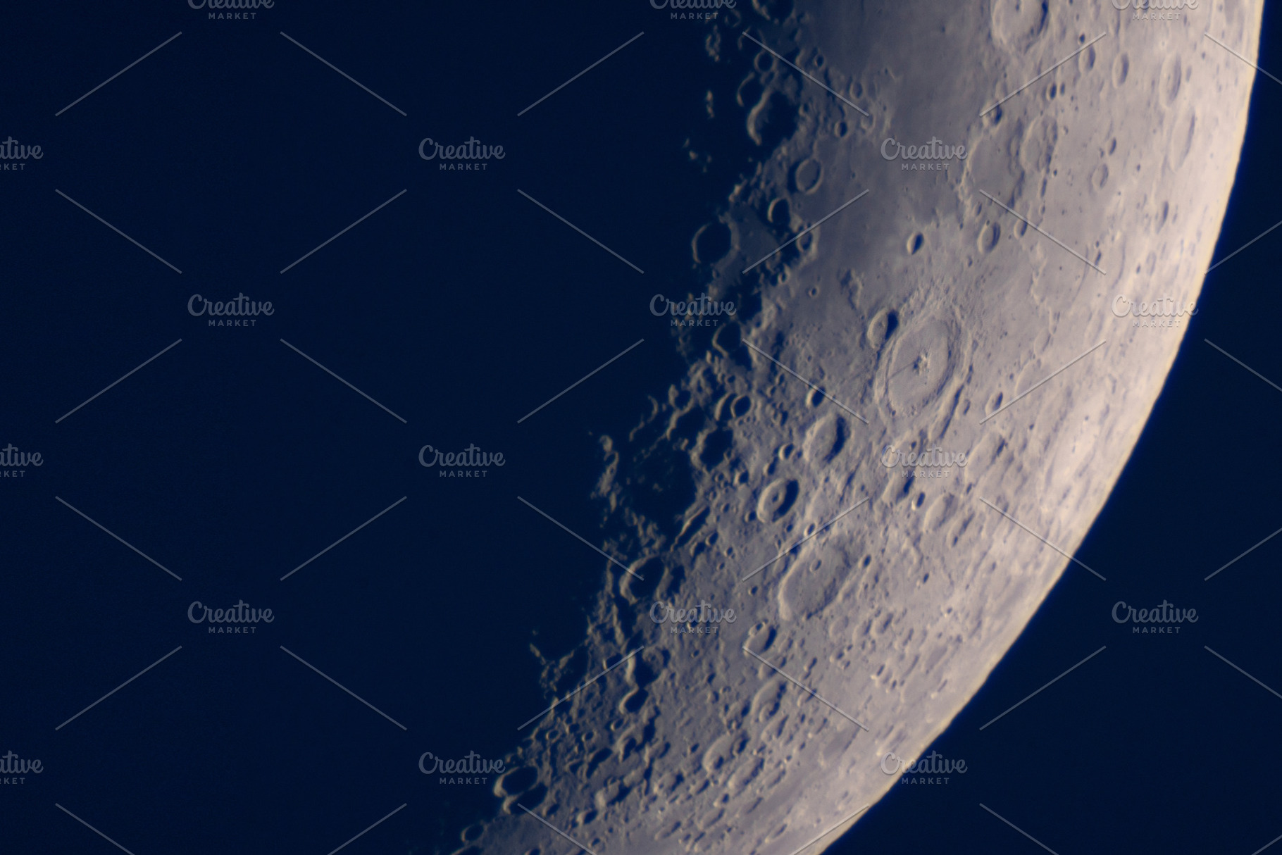 Moon’s Terminator Line with Craters, a Wallpaper Photo by Elena Vagengeim