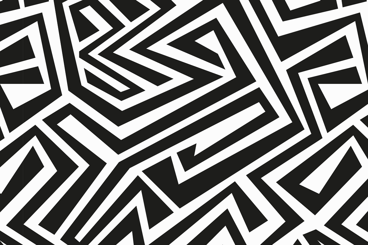 Monochrome Maze Patterns, a Pattern Graphic by Gudiny (Photo 9 of 13)