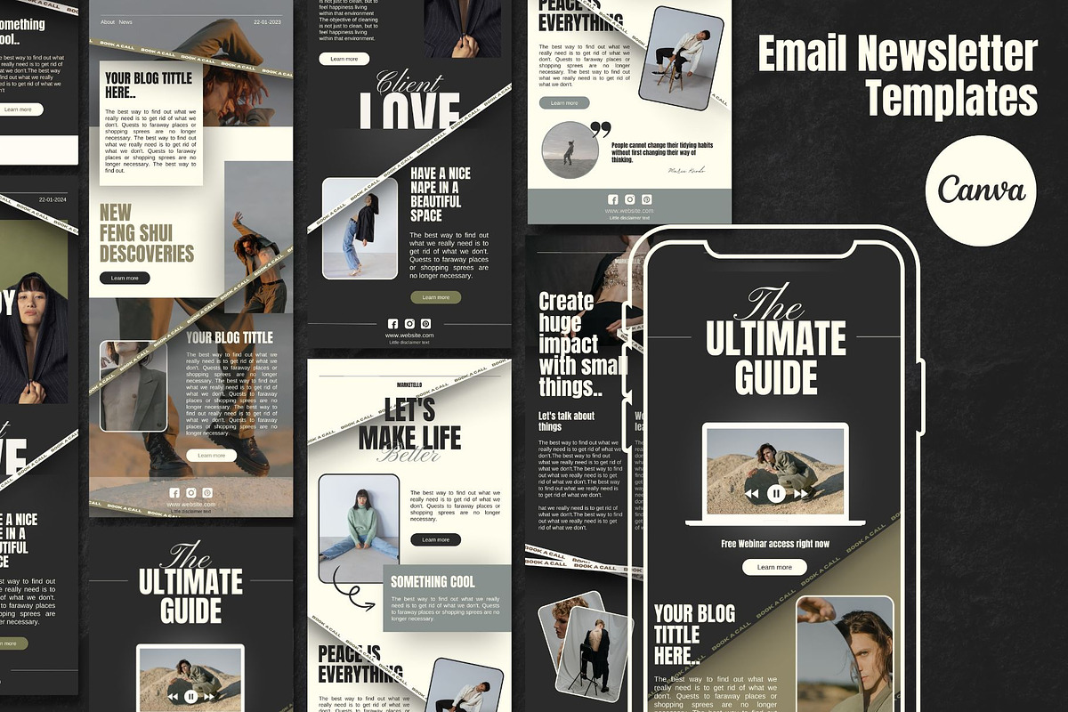 Modern CANVA Email Newsletter, an Email Template by Marketello Studio (Photo 1 of 6)
