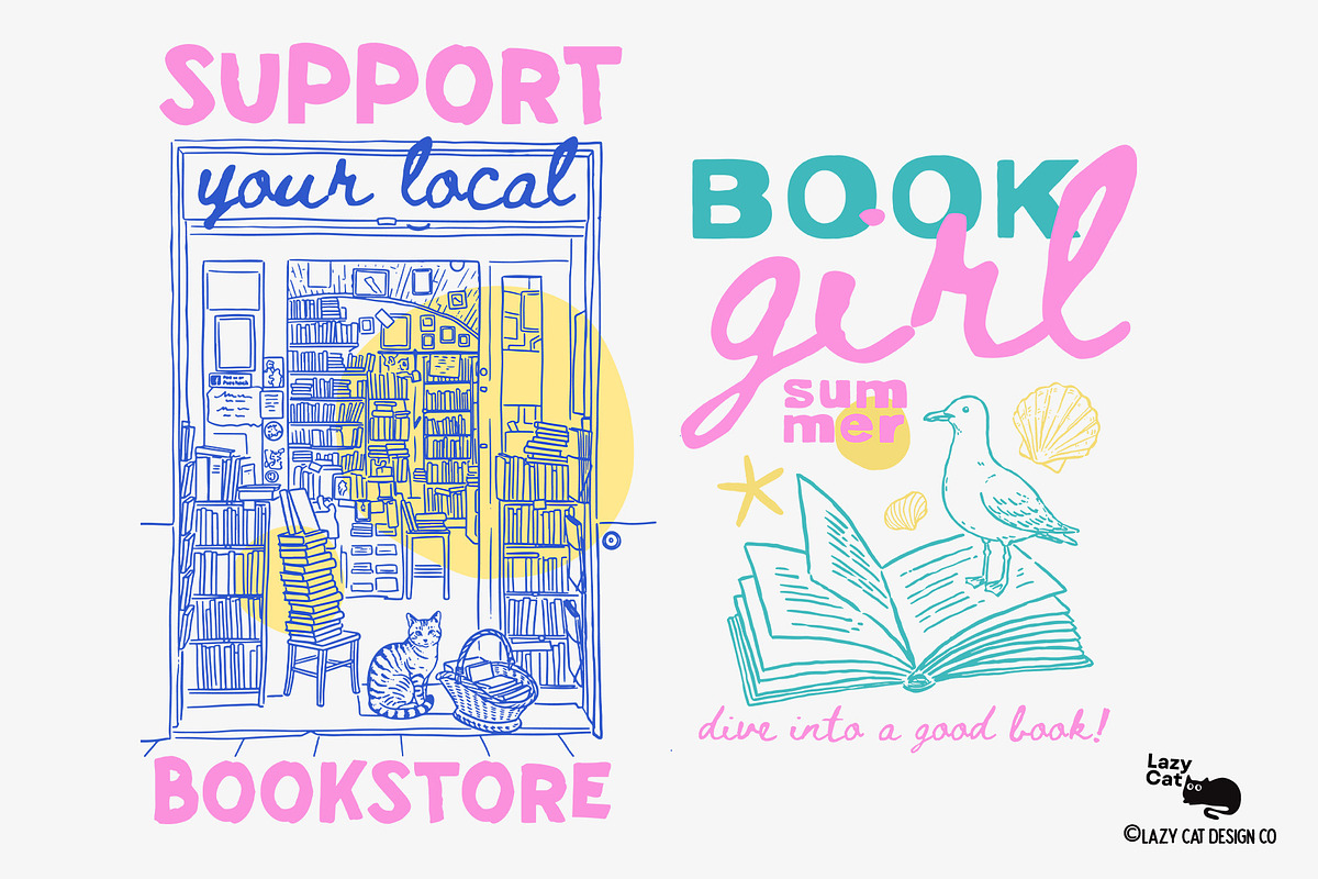Bookish Summer Vibes, an Object Graphic by Lazy Cat (Photo 5 of 7)