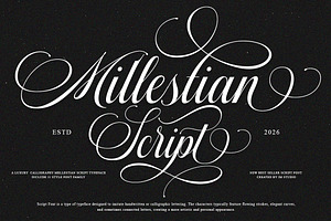 Millestian Script | 11 Font Style, a Script Font by IM Studio