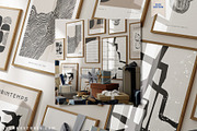Christmas Frame Mockup Gallery Wall, a Household Mockup by Stykke Studio (Thumbnail 5 of 7)
