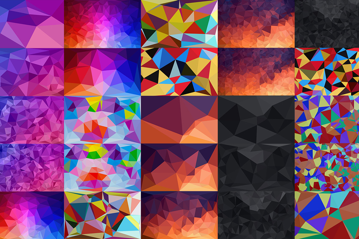 50 Geometric Backgrounds preview 4