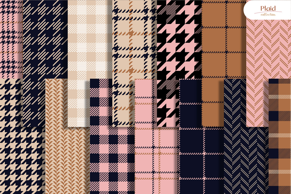 Plaid Pattern Collection, a Pattern Graphic by InaCorart (Photo 3 of 7)