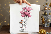 Whimsical Valentine Dog Clipart, an Illustration by OK Design (Thumbnail 4 of 6)