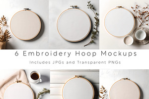 Embroidery Hoop Mockups