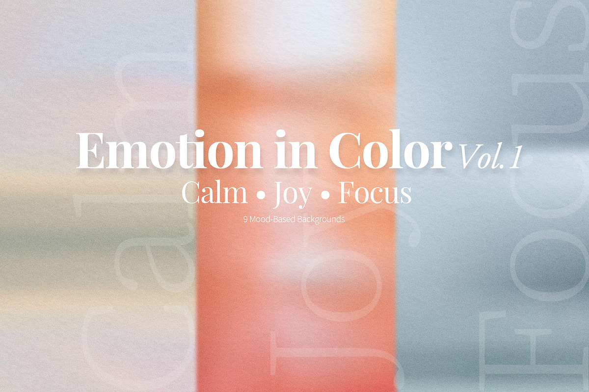 Emotion in Color: Calm, Joy, Focus, a Background Graphic by studio MoShie (Photo 1 of 6)