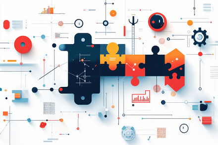 Interconnected Puzzle Pieces System, a Background Photo by Pixeness