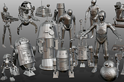 STAR WARS DROIDS PACK low poly, a Characters & Person 3D Model by 2$ SHOP (Thumbnail 1 of 16)