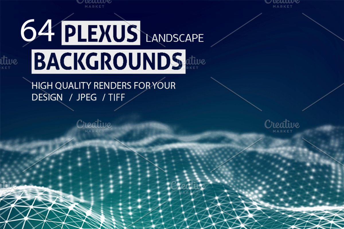 64 PLEXUS LANDSCAPE BACKGROUNDS, a Technology Illustration by AndisREA (Photo 4 of 4)