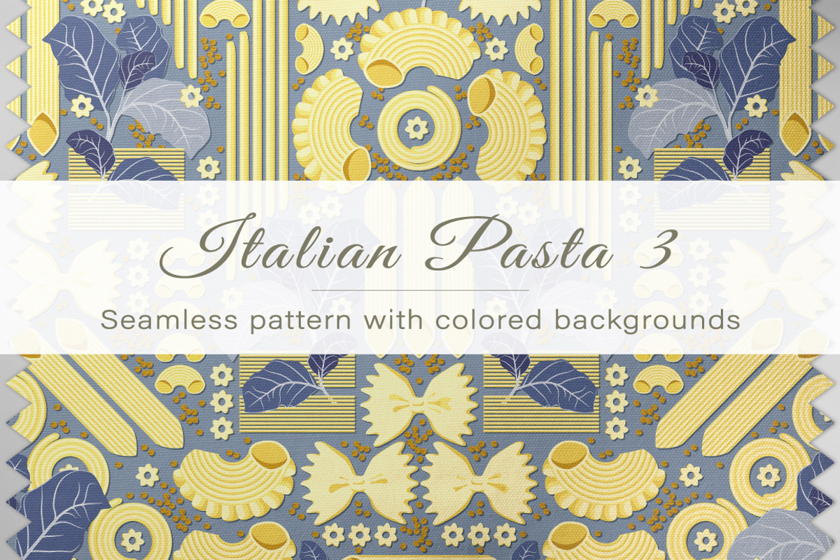 Seamless pattern of Italian pasta 3, a Pattern Graphic by Yummy (Photo 1 of 6)