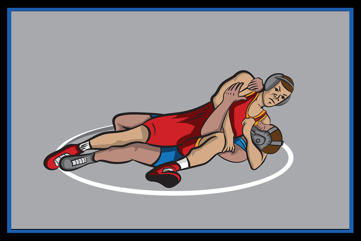 WRESTLING VECTOR ART, a Sport Illustration by brandedbaron (Photo 4 of 5)