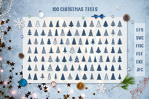 Christmas Tree Silhouette Set