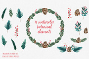 SALE Holiday Lettering & Clipart Kit, an Illustration by Jane Yu Designs (Thumbnail 3 of 12)