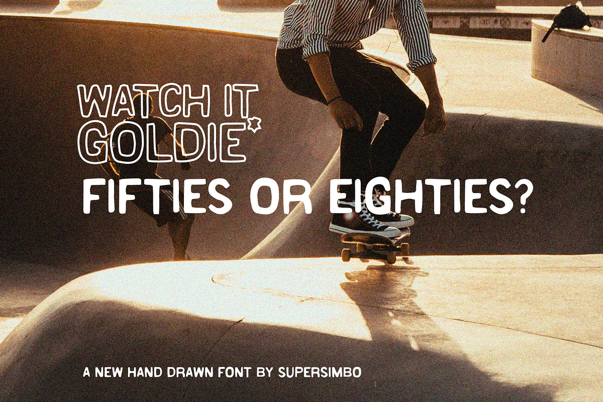 Watch it Goldie | Hand Drawn Font, a Handwritten Font by Supersimbo © (Photo 4 of 7)