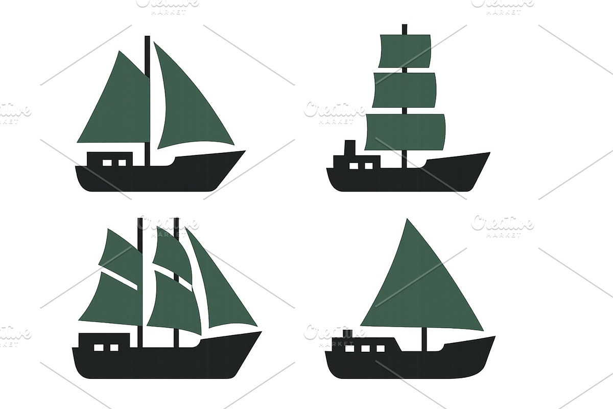 Various sailing ships depicted in a, an Animal Illustration by ZinetroN
