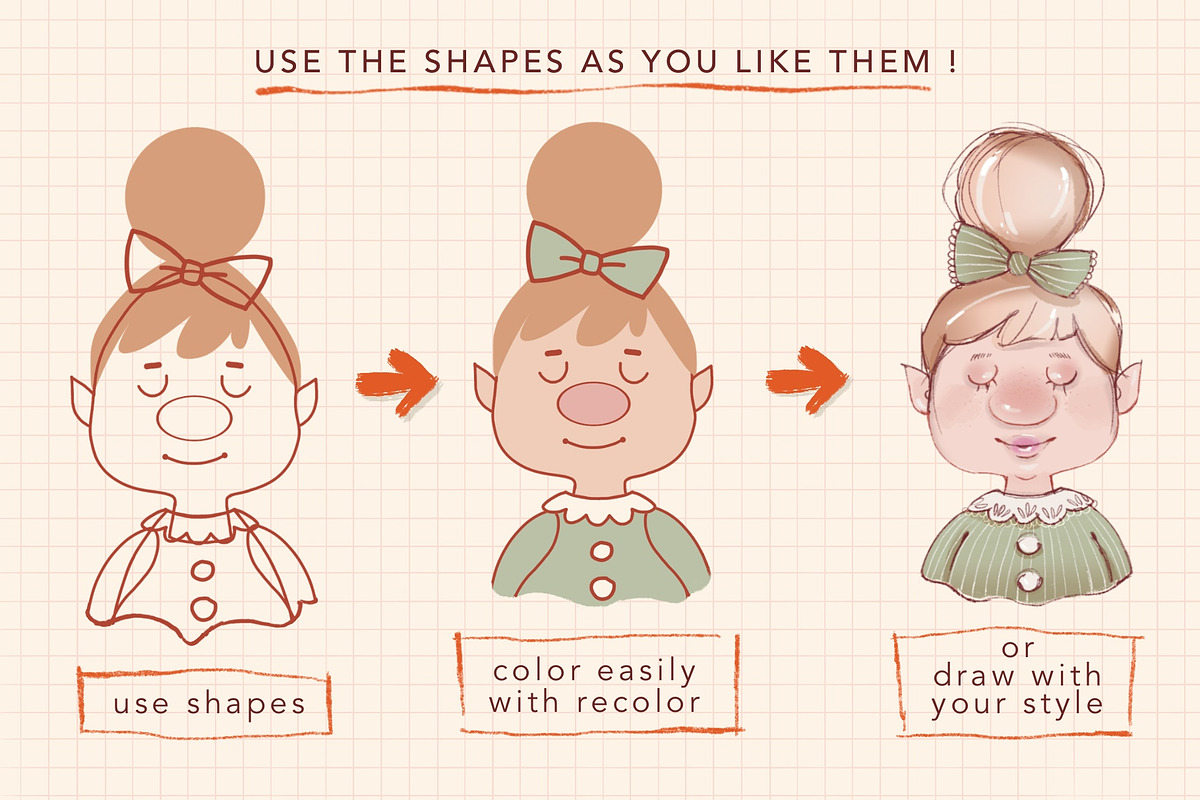 Gnomes Drawing Toolkit, a Brush Add-On by Rosangela Curti (Photo 6 of 13)