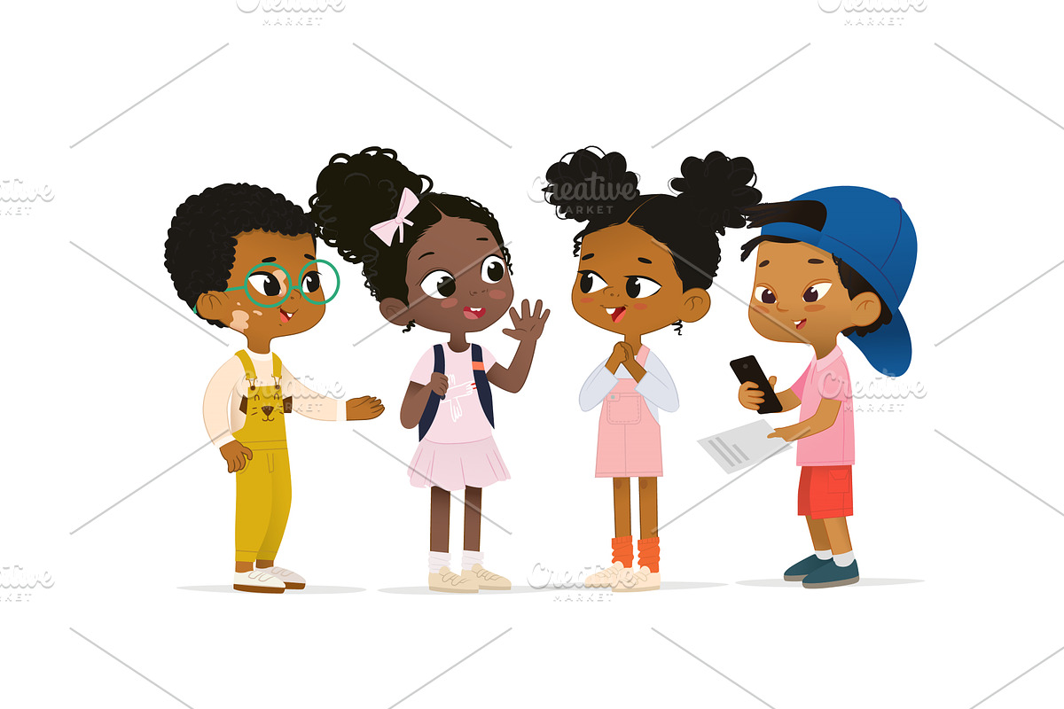 Hello, Friends, an Education Illustration by FoxyImage