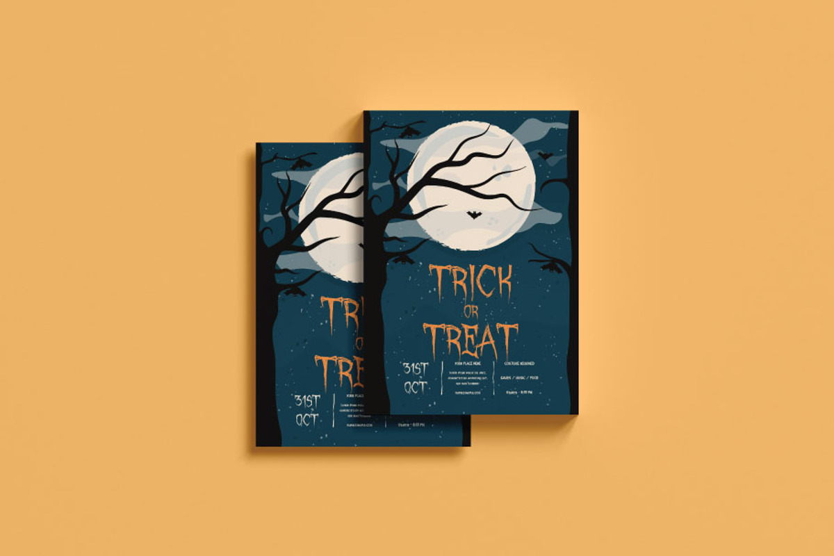 Trick or Treat Flyer, a Flyer Template by FaraHelal (Photo 3 of 3)
