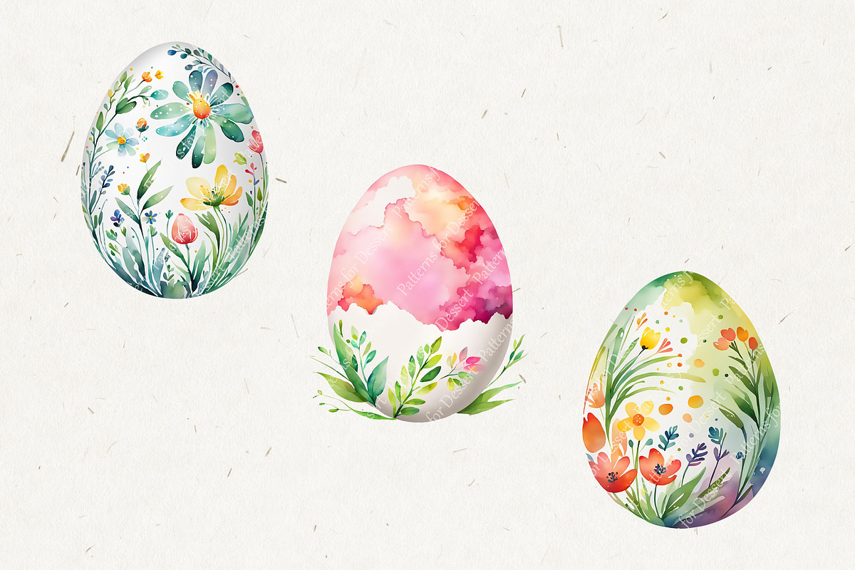 Watercolor Easter Clip Art II, a Seasonal Illustration by Patterns for Dessert (Photo 2 of 6)