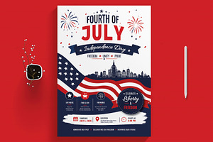 Fourth of July Celebration, a Flyer Template by MightyDesign
