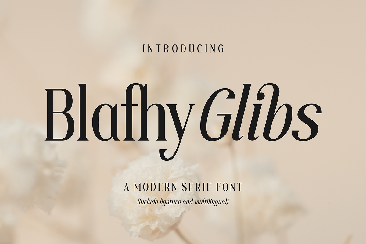 Blafhy Glibs A Modern Serif Font, a Serif Font by Storytype Studio (Photo 1 of 15)