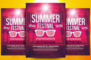 Summer Festival Flyer Template, a Flyer Template by Briell Design (Thumbnail 1 of 3)