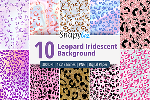 Leopard Seamless Iridescent Paper, a Background Graphic by Snapybiz