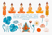 Buddha watercolor clip art, an Illustration by ARTerria (Thumbnail 4 of 15)