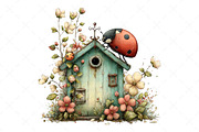 Whimsical Ladybug Spring Set Clipart, an Illustration by Craft Nest (Thumbnail 11 of 12)