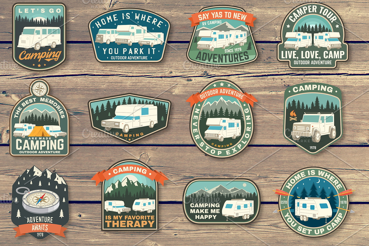Camper Patches, a Branding & Logo Template by sivVector (Photo 3 of 3)