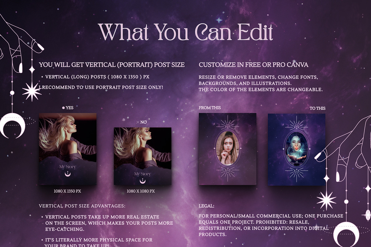 Purple Spiritual Instagram Posts, a Social Media Template by Under My Cozy Roof (Photo 7 of 9)