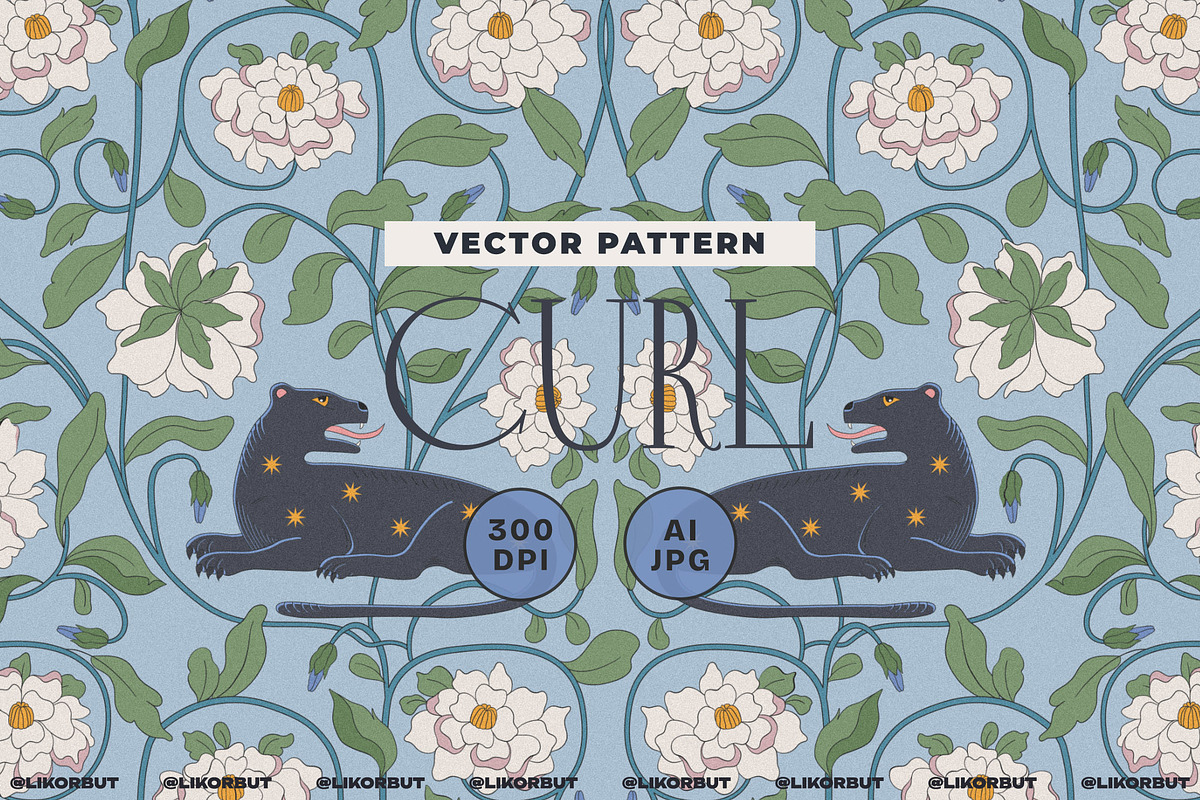 Medieval Floral Seamless Pattern, a Pattern Graphic by likorbut (Photo 1 of 13)