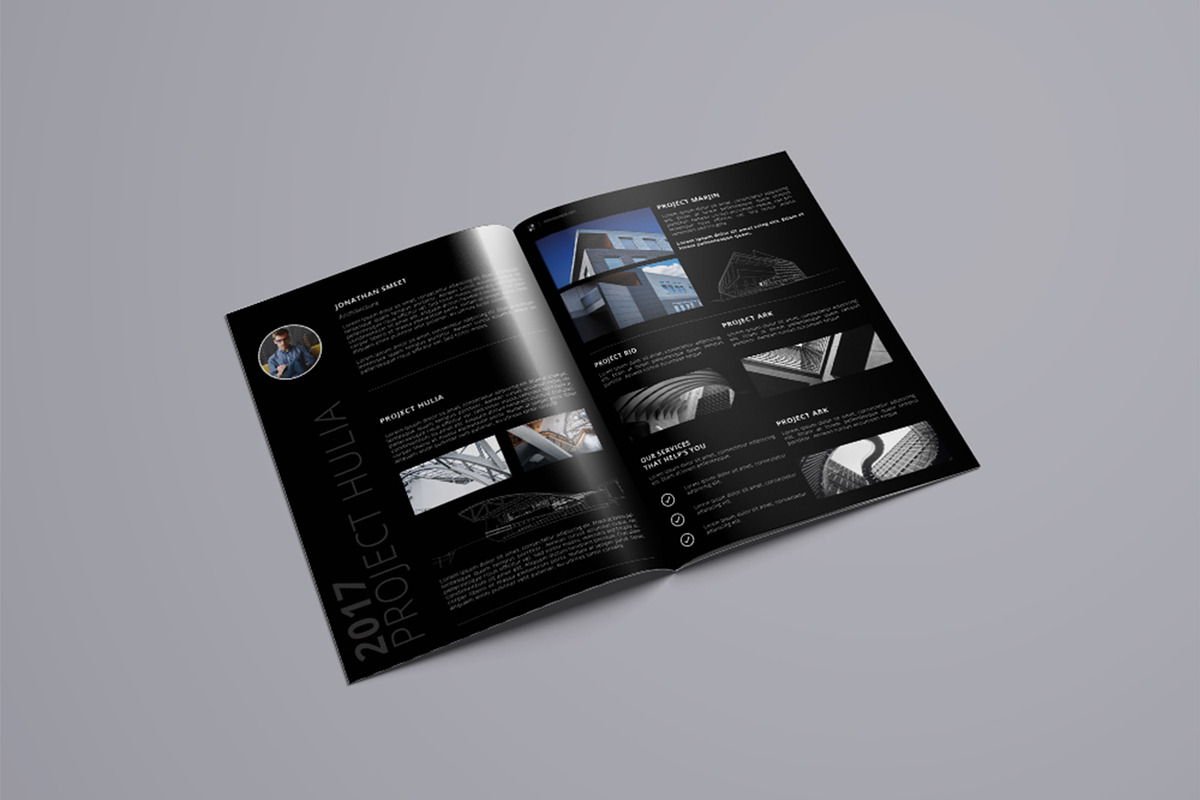 Bi-fold Architecture Portfolio, a Brochure Template by crazyOWL (Photo 2 of 5)