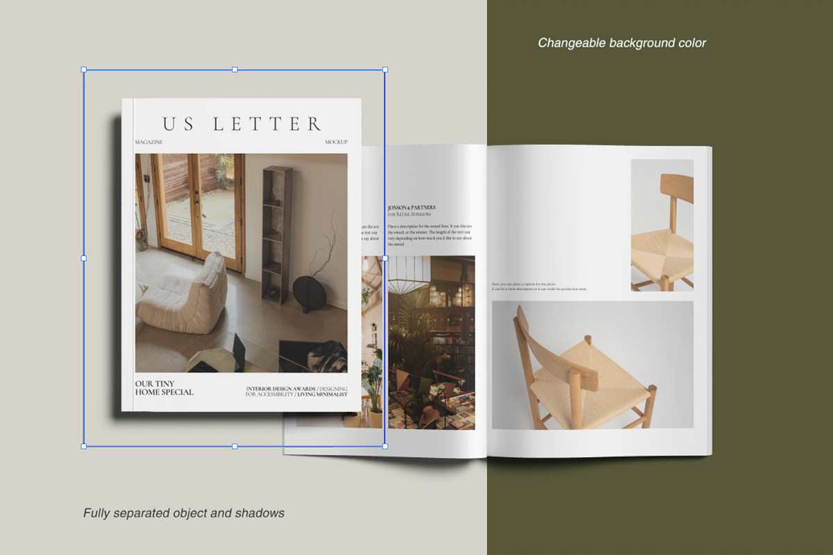US Letter Magazine Mockup, a Books & Magazine Mockup by Jestdio (Photo 3 of 17)