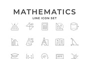 Set line icons of mathematics, an Outline Icon by motorama (Thumbnail 1 of 2)