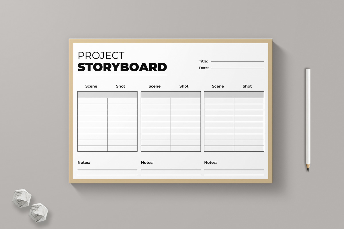 Storyboard Template, a Stationery Template by MightyDesign (Photo 1 of 6)