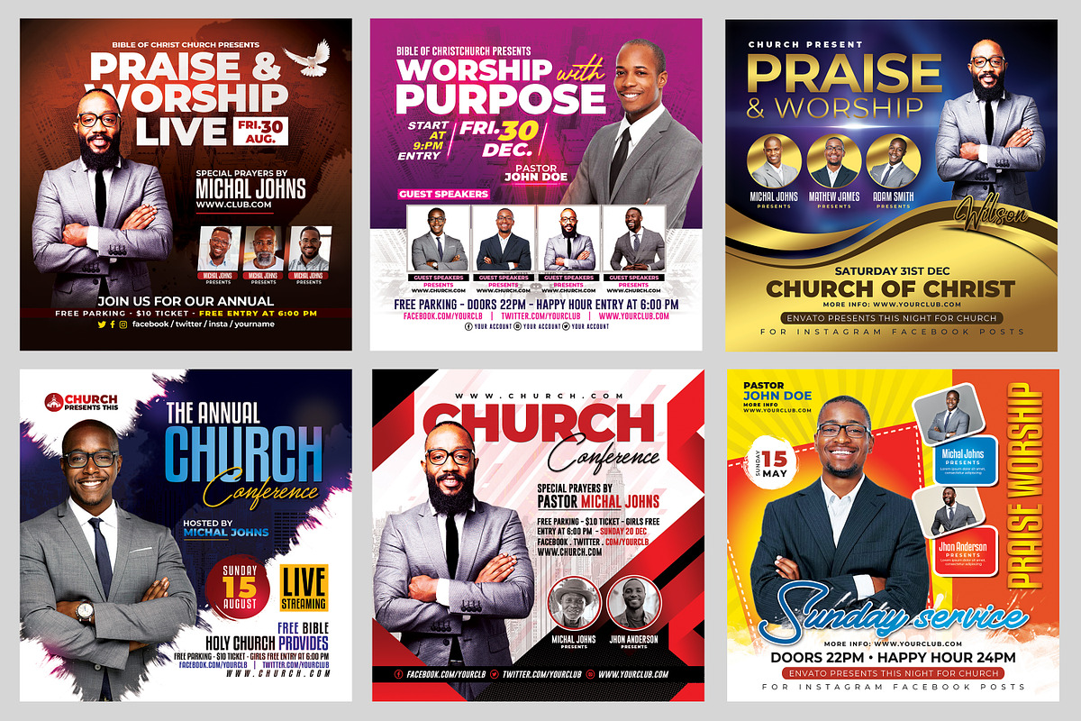 New-200 Church Flyers Bundle, a Flyer Template by AfzaalGraphics (Photo 7 of 41)